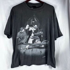 VTG 1994 Changes Loony Tunes Pool Billards Single Stitch Tee XL Taz Bugs Daffy